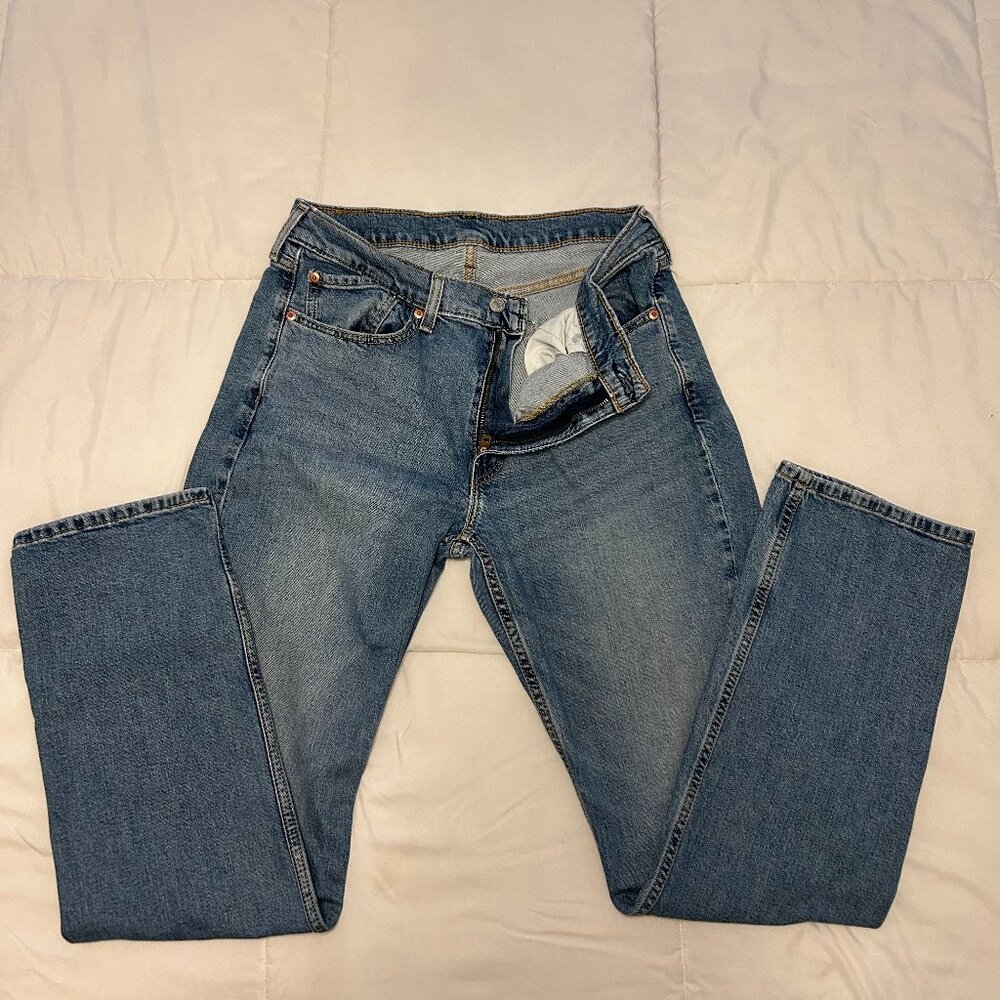 Levi Strauss & Co Men Jeans 34x32 Blue Mid Rise Straight 514 Denim 100% Cotton